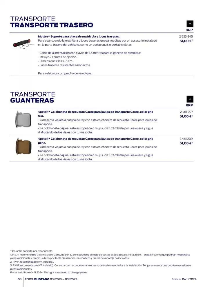 Catálogo de Ford de accesorios Ford Mustang 13 de noviembre al 13 de noviembre 2025 - Página 3
