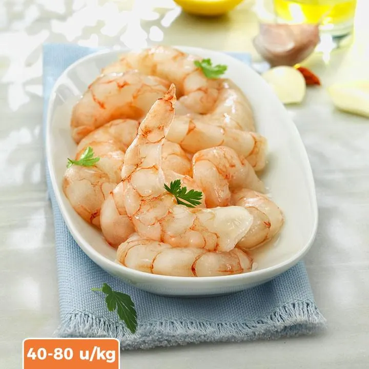 Cola pelada de gambón aus.40/80 pzas/kg