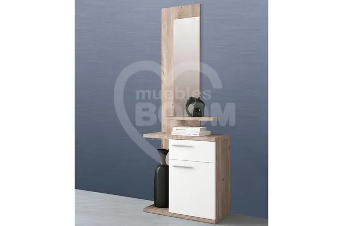 Mueble recibidor con puerta y espejo 012.907