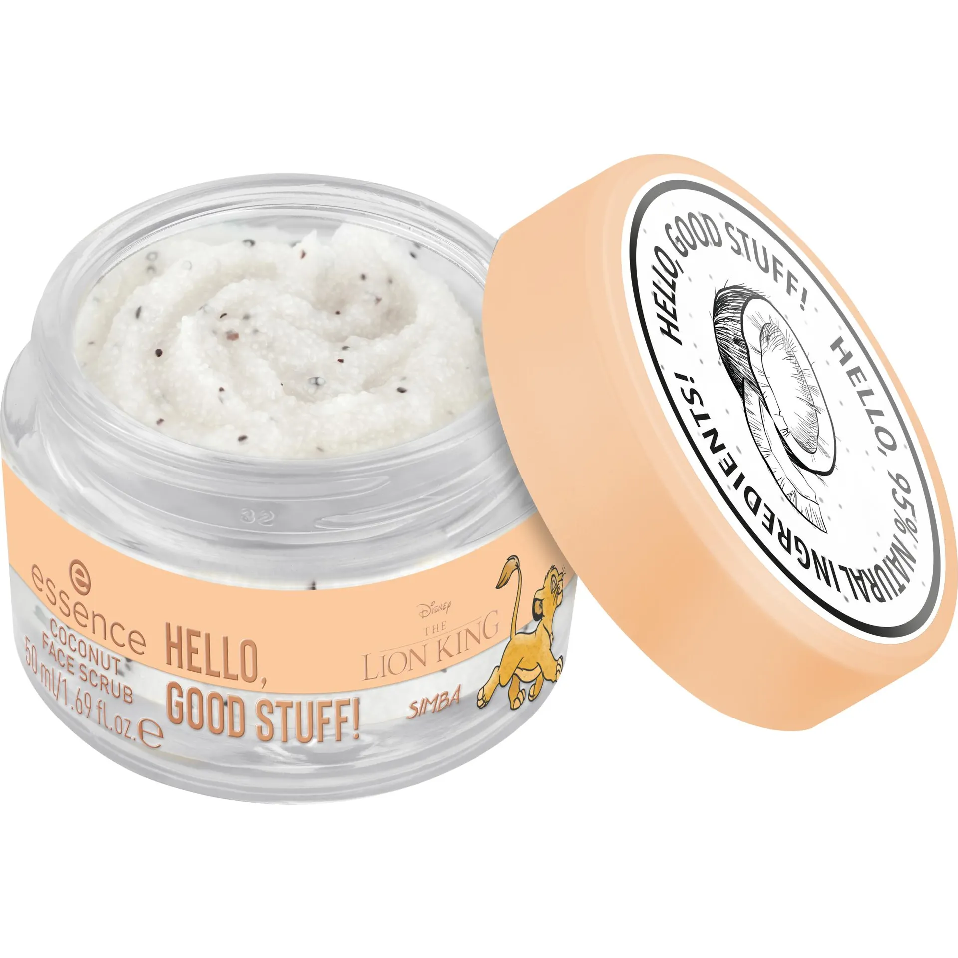 El Rey León de Disney HELLO, GOOD STUFF! EXFOLIANTE FACIAL DE COCO