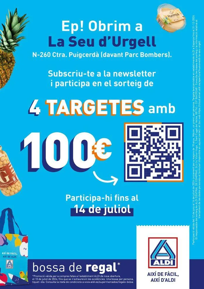 Catálogo de Així de fàcil, Així d’Aldi - Obrim a la Seu d’Urgell 10 de julio al 16 de julio 2024 - Página 4