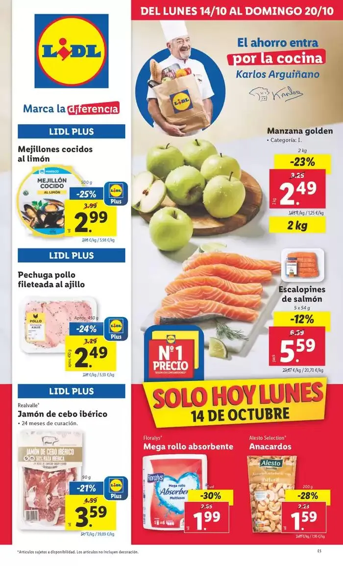 Catálogo de ¡Semana del superahorro Lidl Plus! 14 de octubre al 20 de octubre 2024 - Página 1