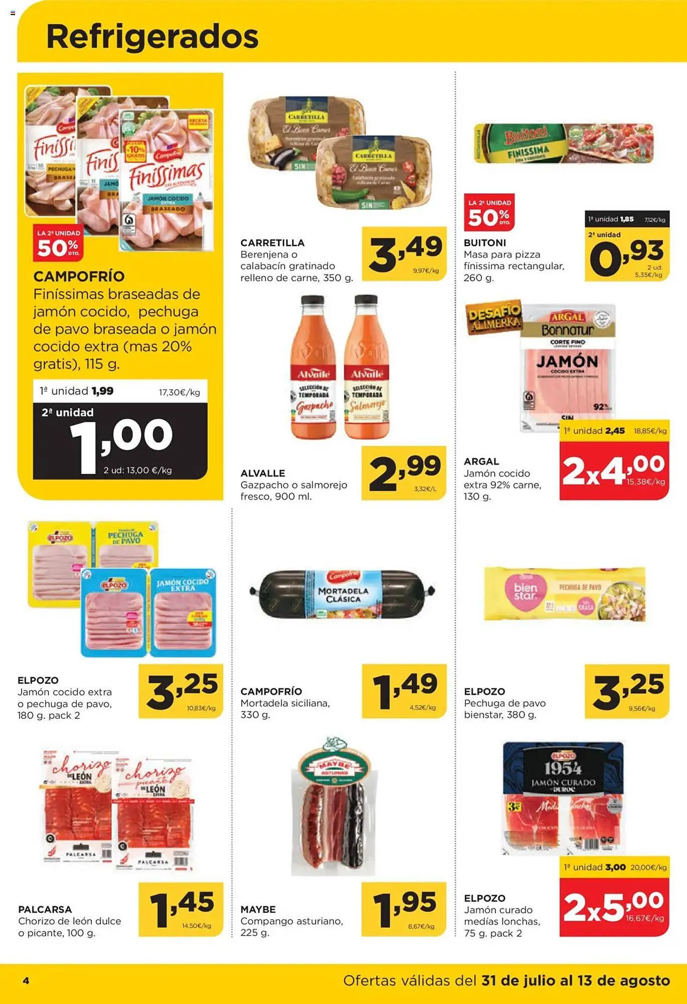 Catálogo de Folleto Alimerka 31 de julio al 13 de agosto 2025 - Página 4