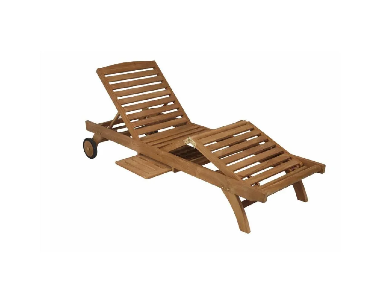 Tumbona de teca natural.