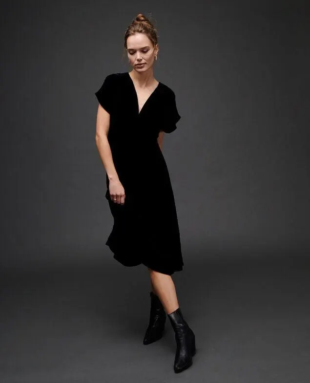 Vestido largo de terciopelo