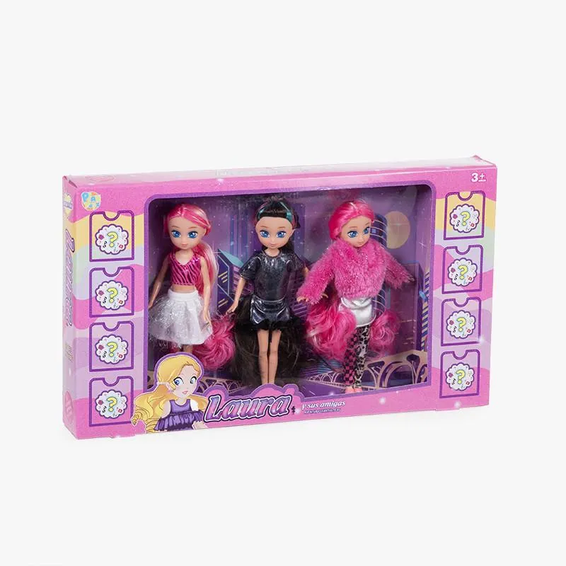 SET DE 3 MUÑECAS CON 6 SORPRESAS