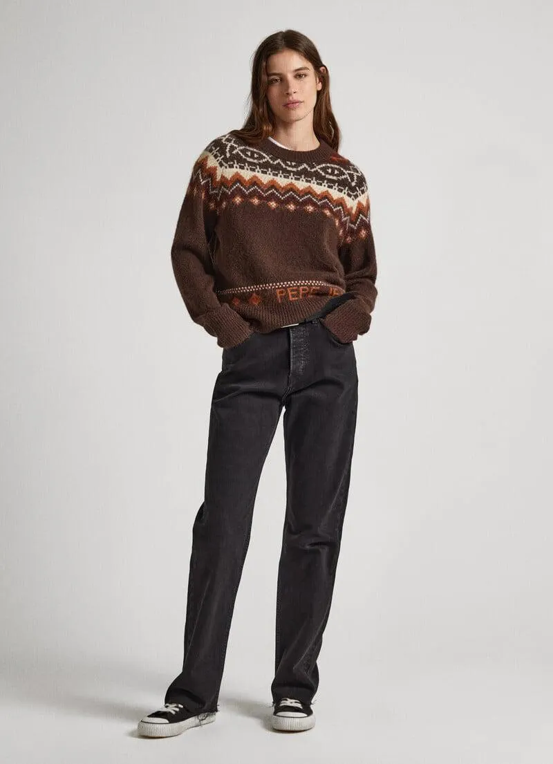 JERSEY JACQUARD CUELLO REDONDO