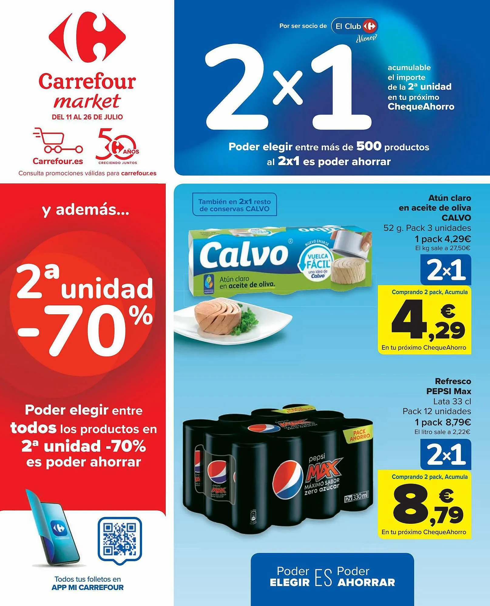 Catálogo de Folleto Carrefour Market 11 de julio al 26 de julio 2023 - Página 1