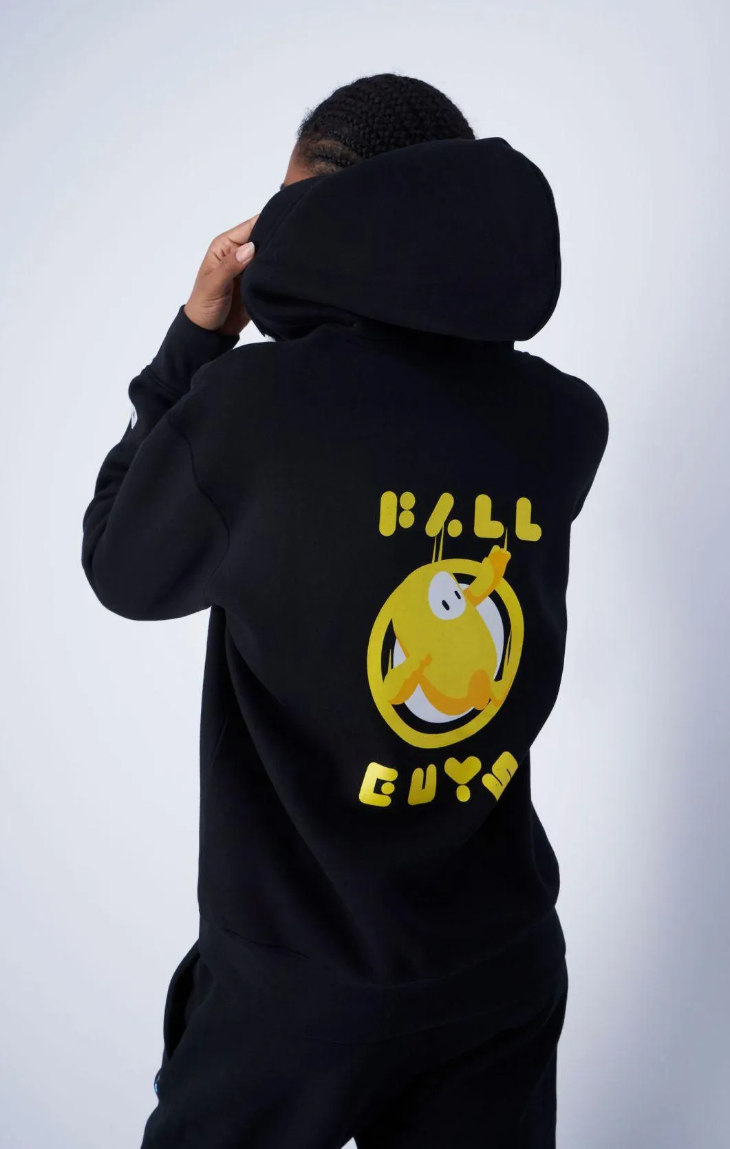 Black Sudadera Champion x Fall Guys con capucha y cremallera entera