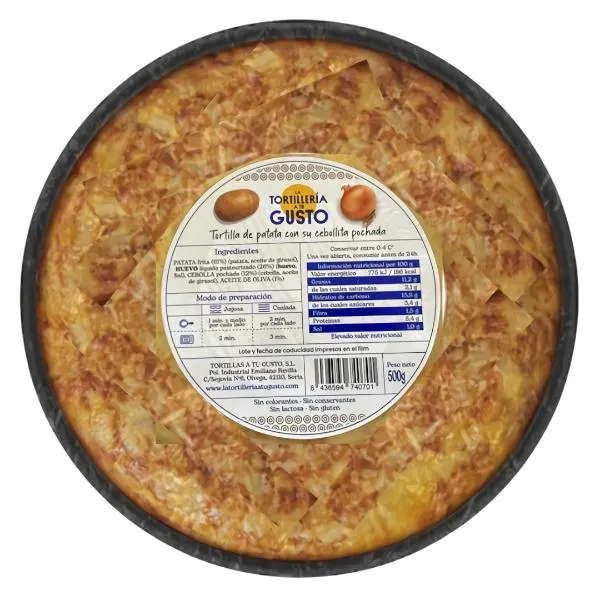 LA TORTILLERÍA TORTILLA CON CEBOLLA 500G