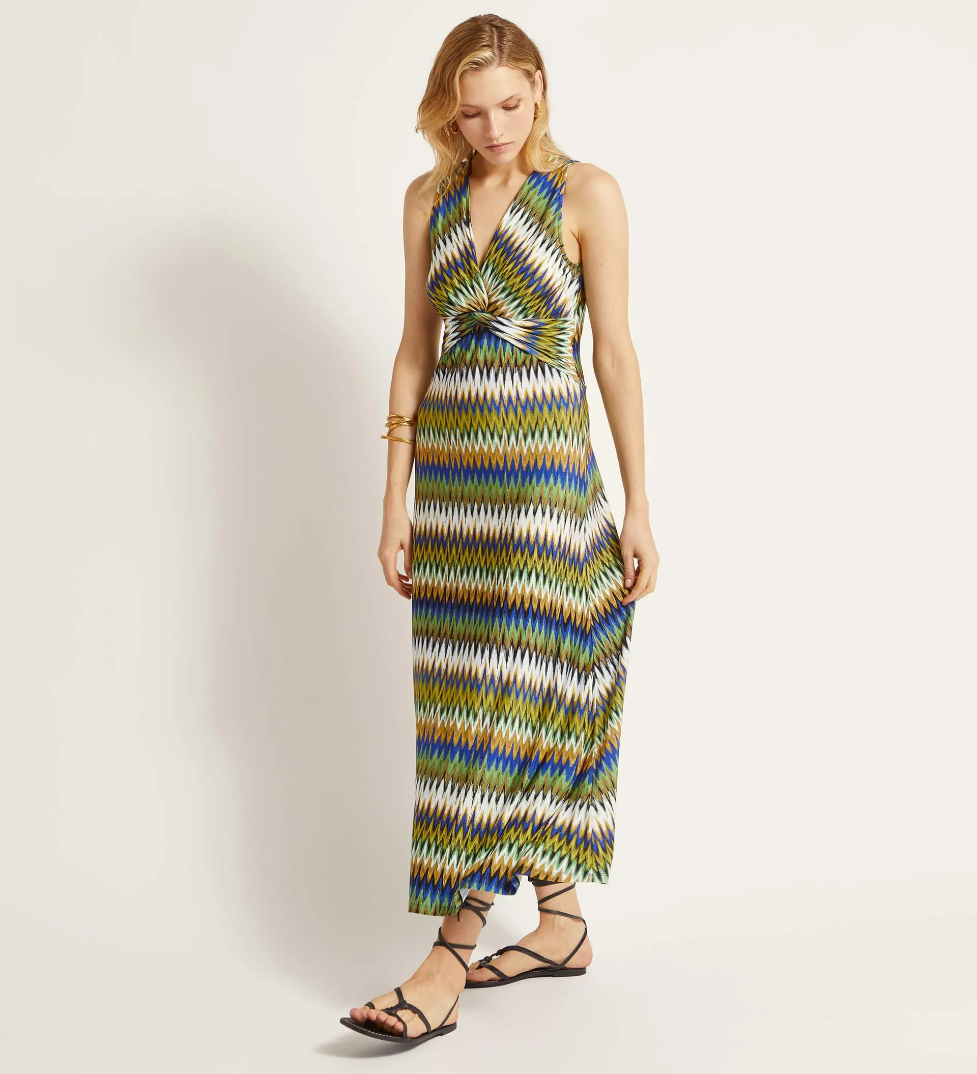 Vestido elástico estampado