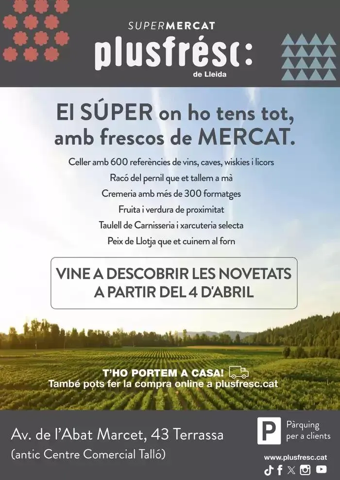 Catálogo de Plusfresc Terrassa 7 de abril al 31 de mayo 2025 - Página 1