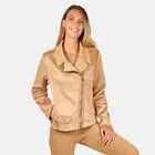 Chaquetón de mujer adherente con inserción de peluche