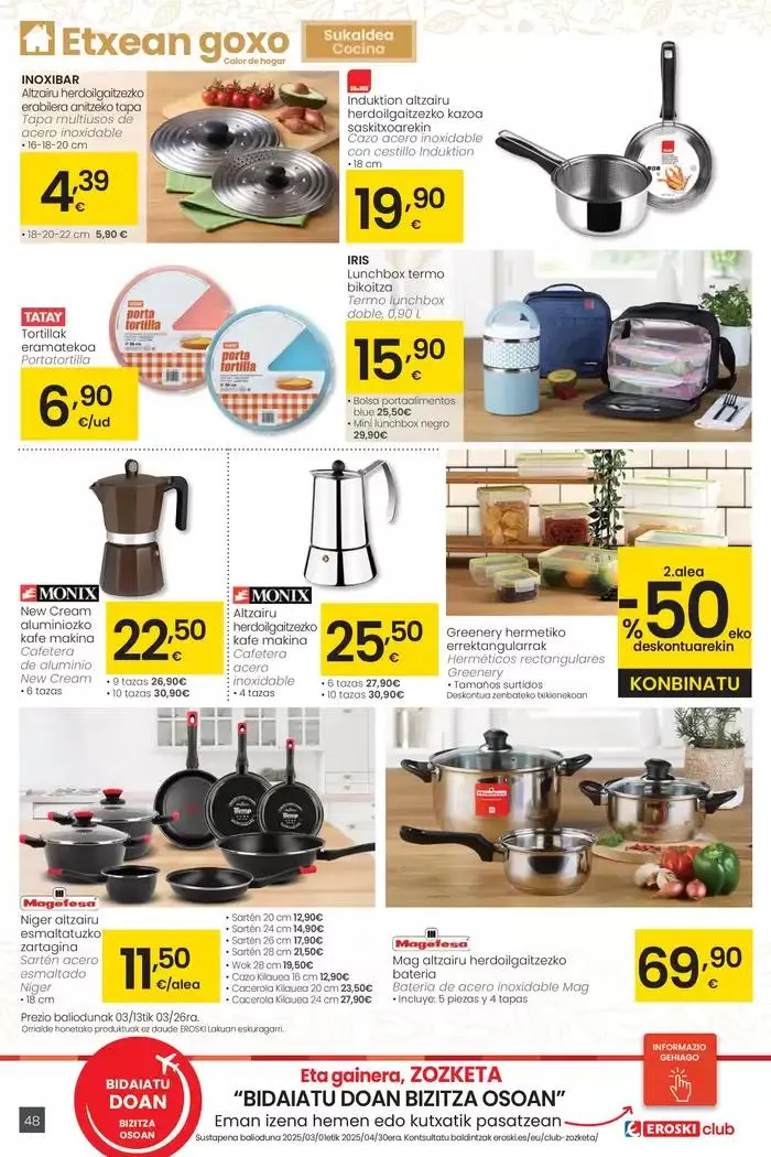 Catálogo de Prezio merkeagoa HIPERMERKATUAK EROSKI 13 de marzo al 26 de marzo 2025 - Página 48
