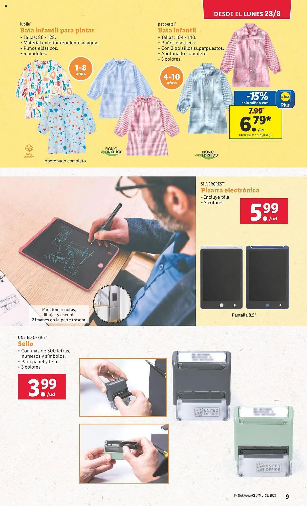 Catálogo de Folleto Lidl 28 de agosto al 3 de septiembre 2023 - Página 35