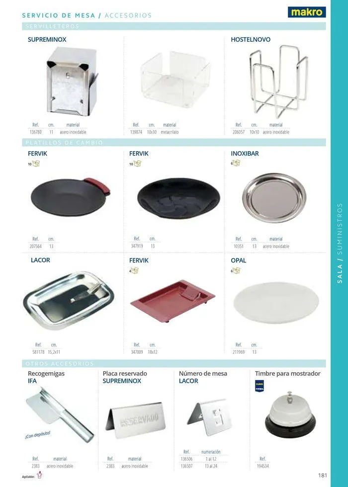 Catálogo de Equipamiento y suministros 23 de julio al 30 de noviembre 2024 - Página 181