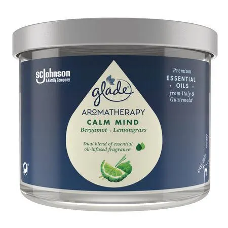 Vela perfumada Glade 260g calm mind lemongrass & bergamotag