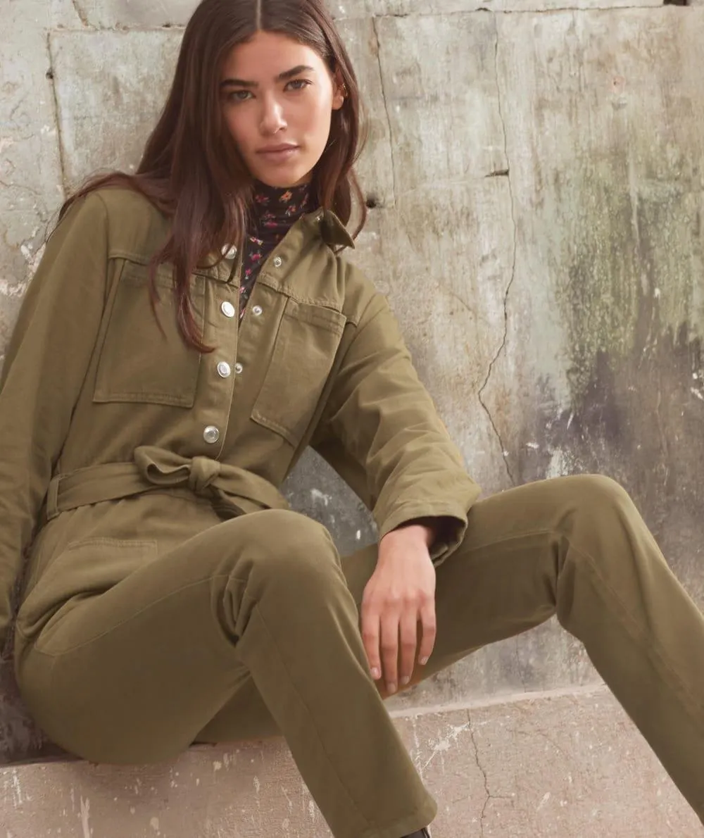 Mono largo cierre con botones