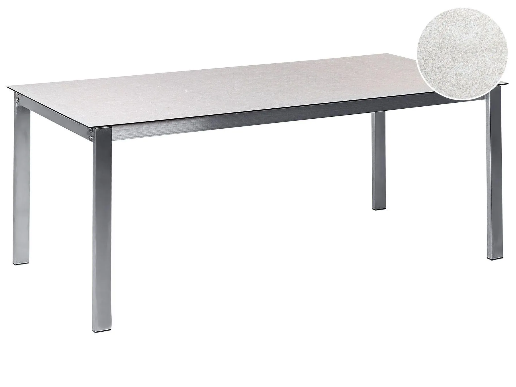 Mesa de jardín COSOLETO 180 cm 90 cm Vidrio Blanco