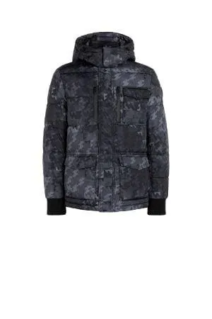 Camouflage-Print Quilted Jacket