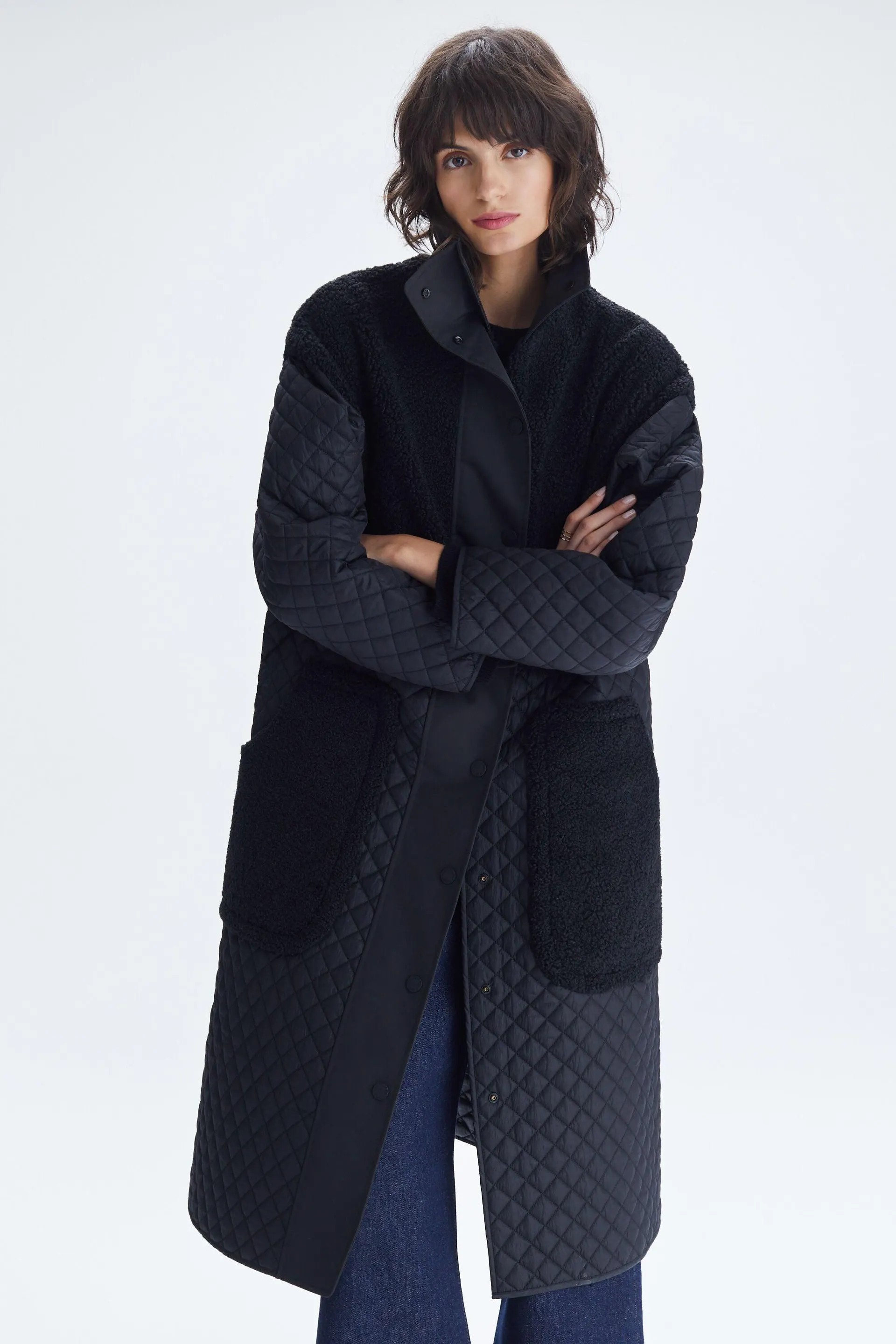 Gabardina desmontable borreguillo y nylon