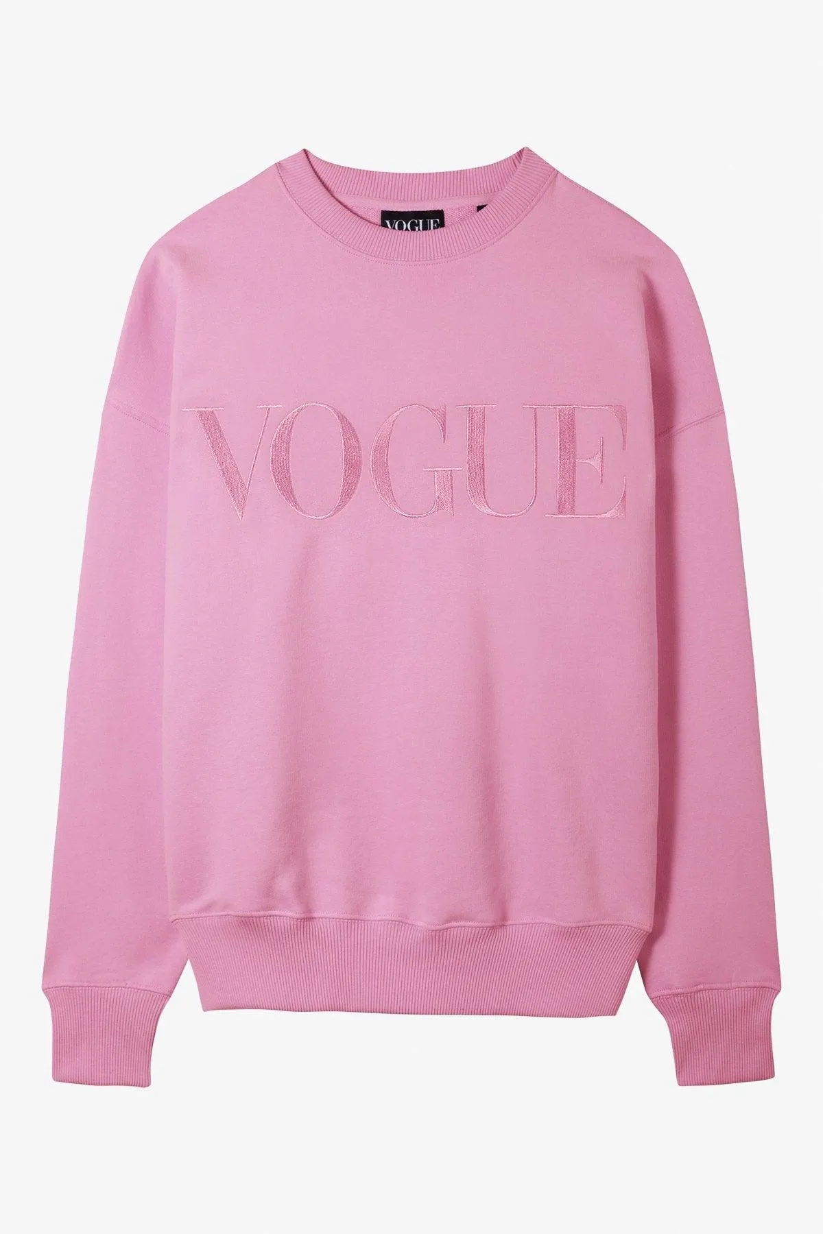 Sudadera VOGUE Rosa con logo bordado