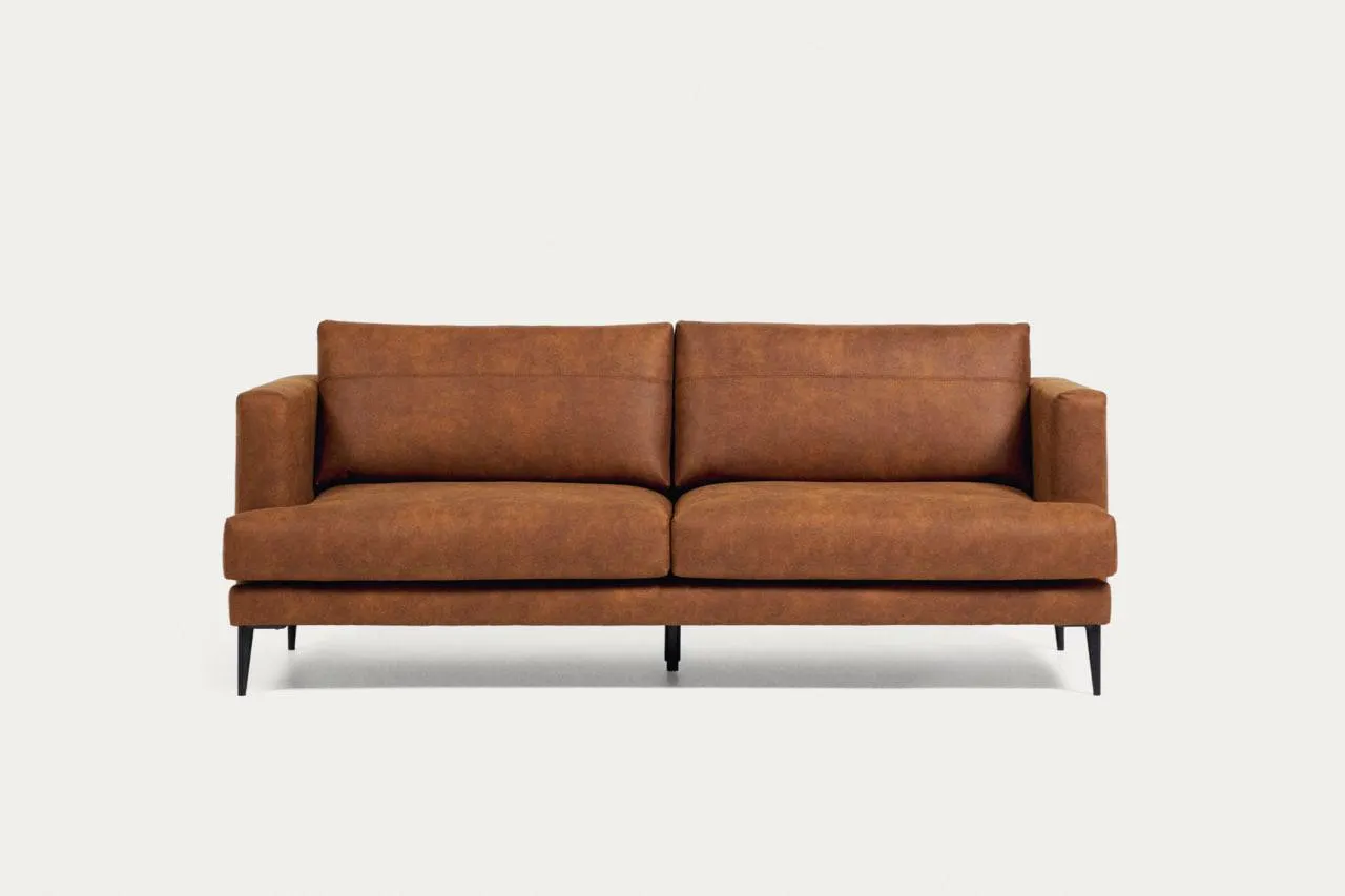 Sofá Tanya 2 plazas tapizado marrón claro 183 cm