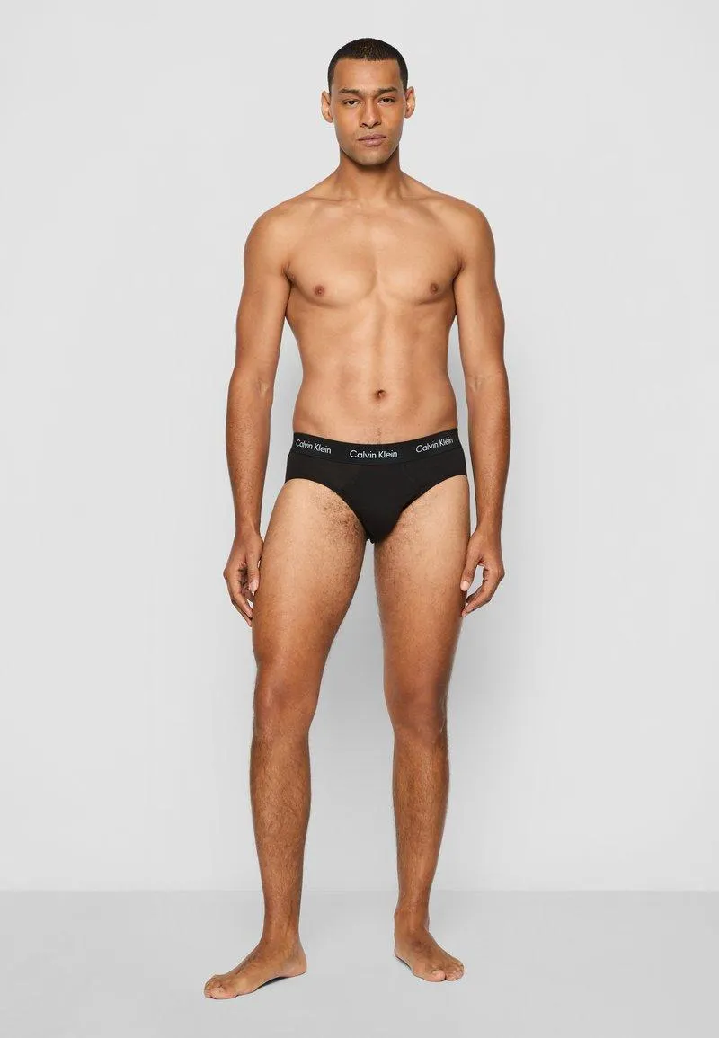 HIP BRIEF 3 PACK COTTON STRETCH - Braguitas - black