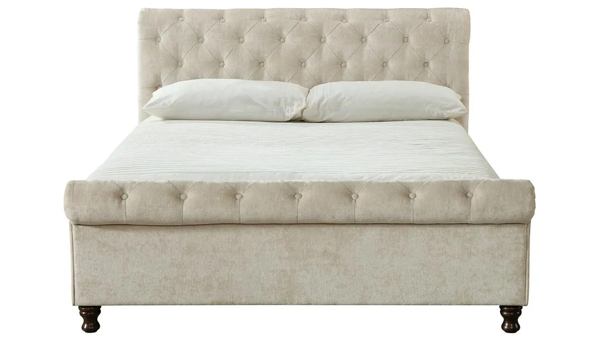 Cama doble 160*200 terciopelo RILEY