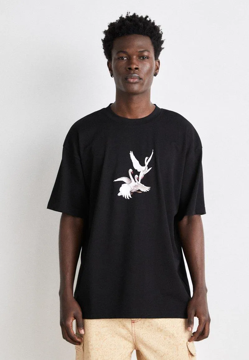 X LES BENJAMINS ASIL - Camiseta estampada - black