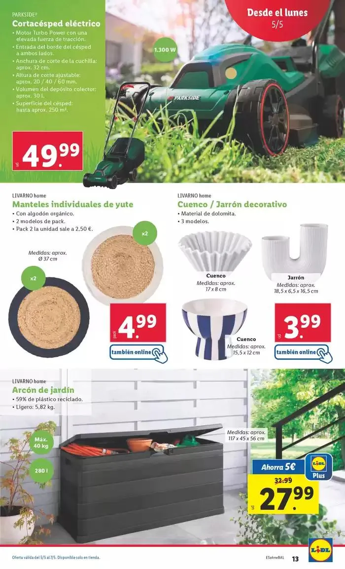 Catálogo de ¡Bazar Lidl! Ofertas válidas del 05/05 al 11/05 5 de mayo al 11 de mayo 2025 - Página 13