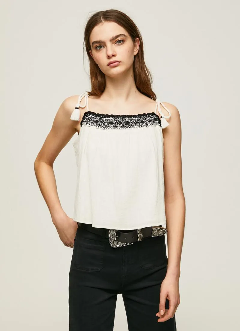 TOP ALGODÓN DETALLES CROCHET