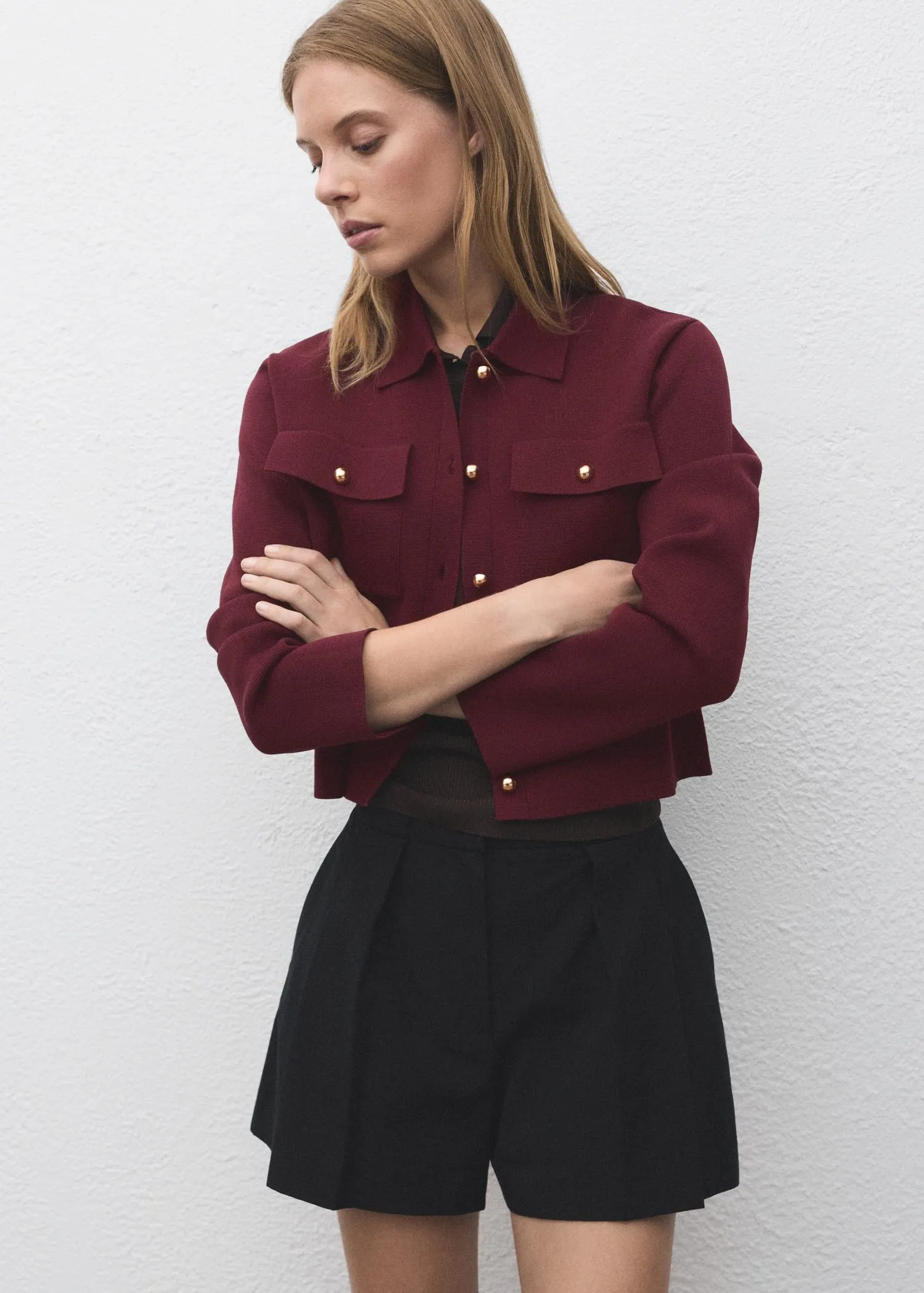 Chaqueta punto bolsillos