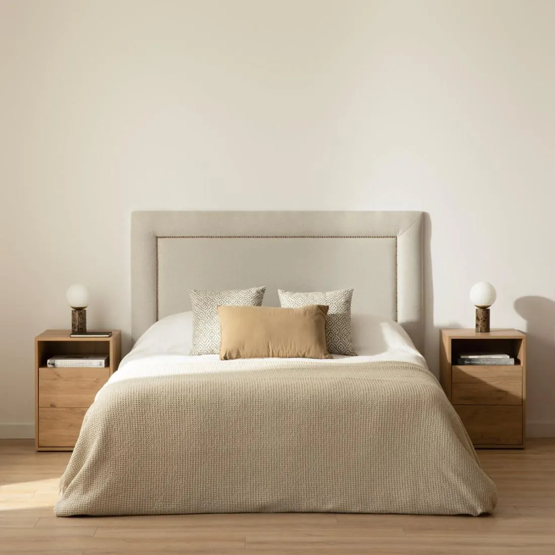 Cabecero tapizado 150/160 beige