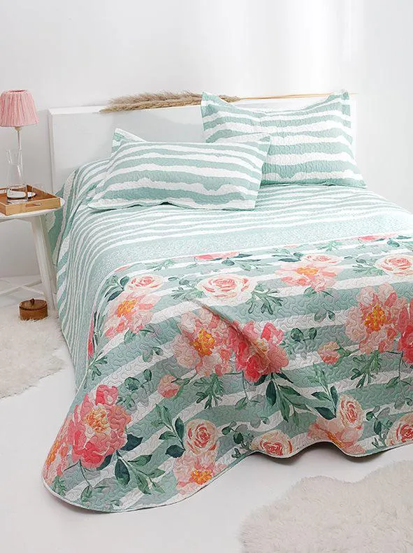 Colcha reversible + funda de cojín