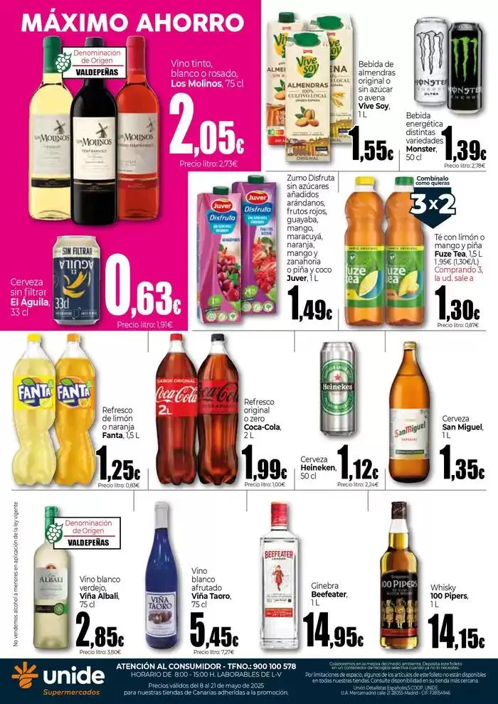 Catálogo de Máximo Ahorro UNIDE Supermercados Canarias 8 de mayo al 21 de mayo 2025 - Página 8
