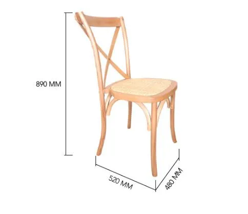 Pack 2 sillas comedor madera color blanco - rattan