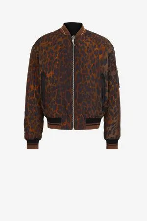Bomber con parche Animalier Patchwork