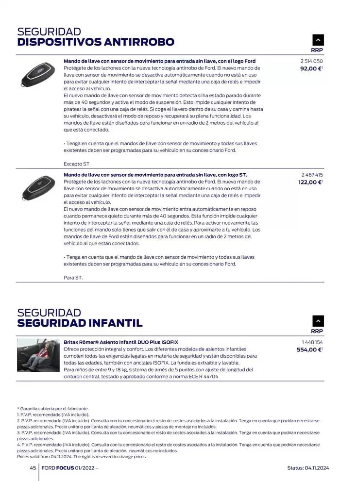 Catálogo de Ford de accesorios Focus 13 de noviembre al 13 de noviembre 2025 - Página 45