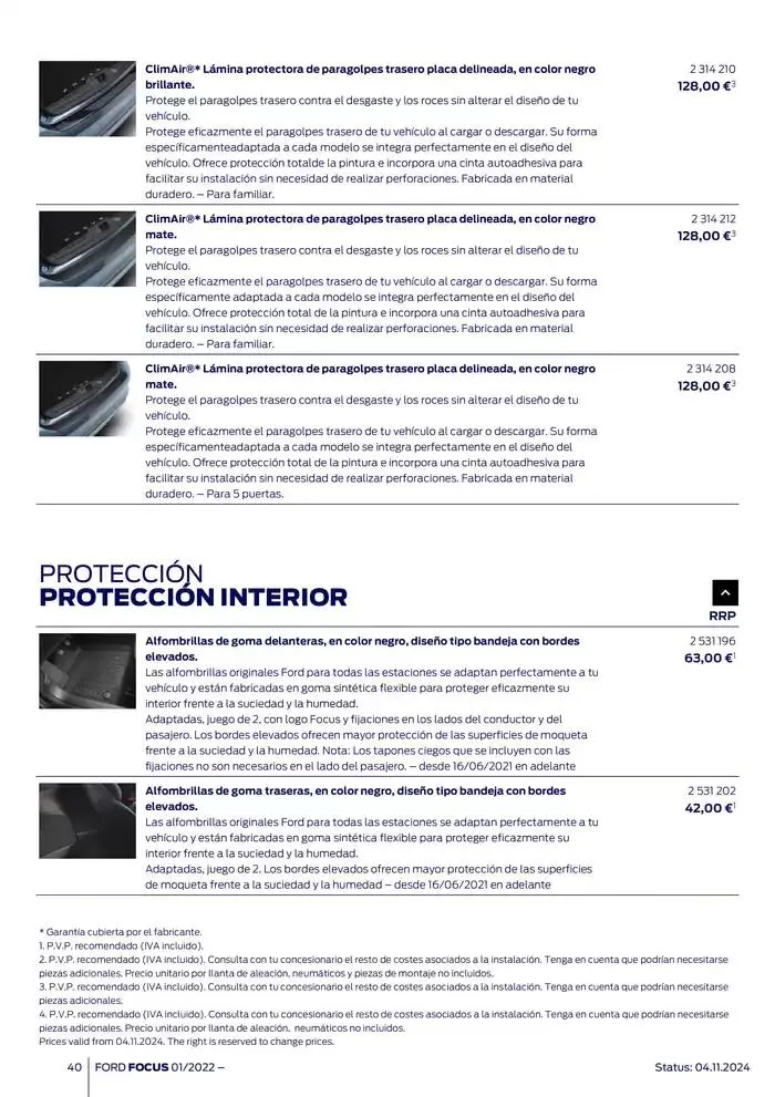 Catálogo de Ford de accesorios Focus 13 de noviembre al 13 de noviembre 2025 - Página 40