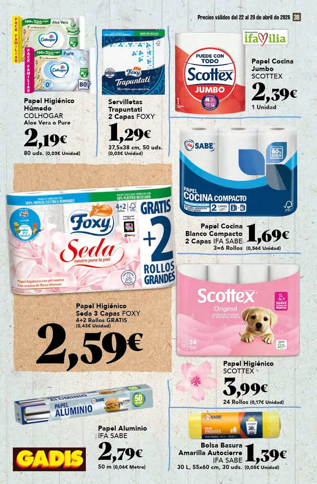 Catálogo de Folleto Gadis 22 de abril al 29 de abril 2026 - Página 38