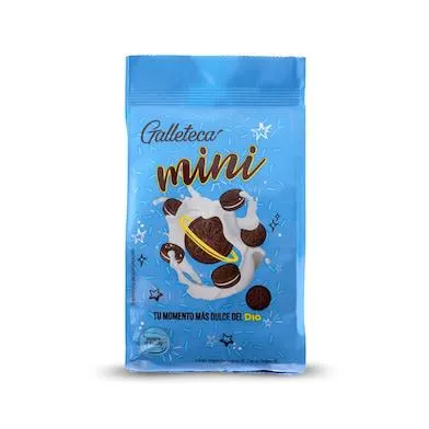 Mini galletas de cacao rellenas de crema Galleteca bolsa 100 g