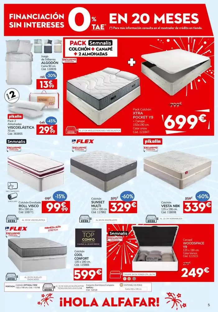 Catálogo de ¡VOLVEMOS! GRAN REAPERTURA CONFORAMA ALFAFAR 27 de marzo al 30 de abril 2025 - Página 5