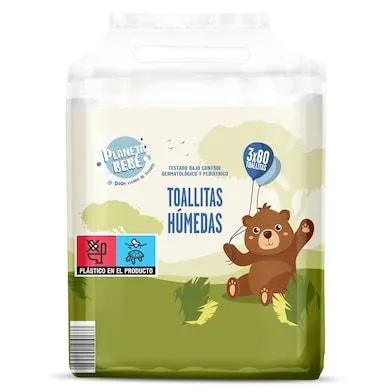 Toallitas húmedas Planeta Bebé de Dia bolsa 3 x 80 unidades