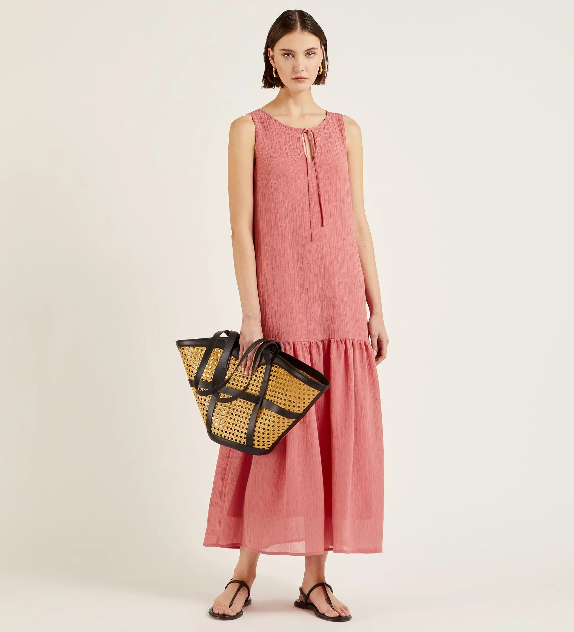 Vestido largo textura