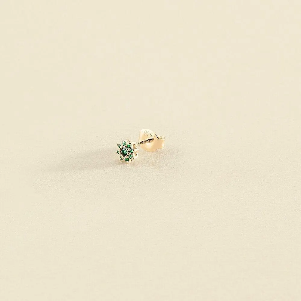Piercing mini FLEURIE - Turquesa / Oro