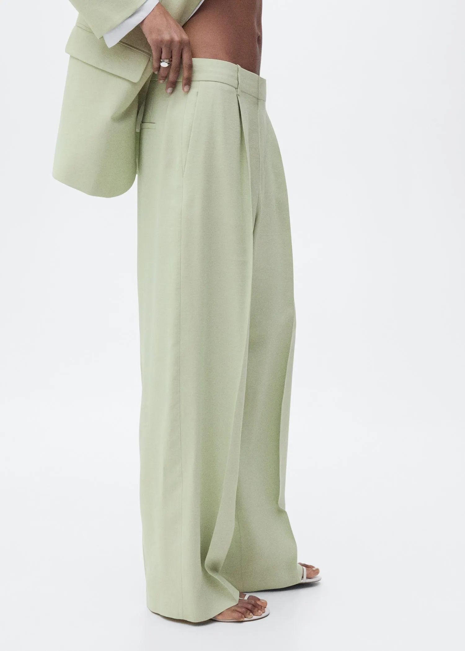 Pantalón traje recto