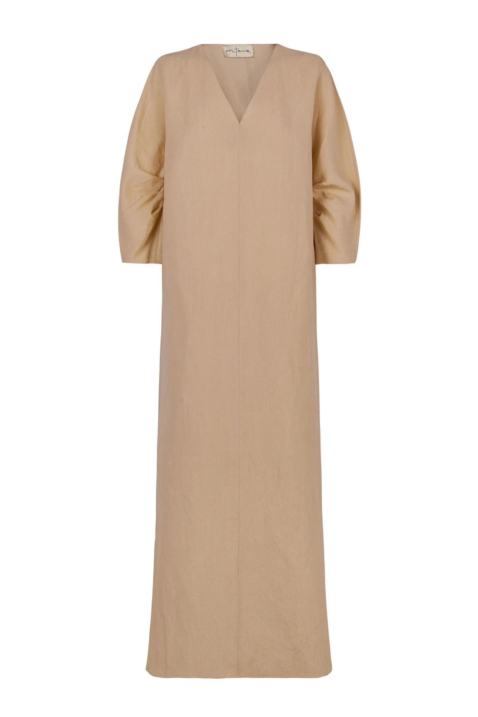 Dakota, vanilla linen and virgin wool dress