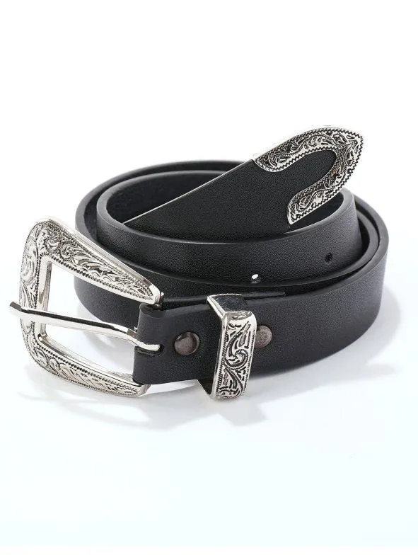Cinturón estilo western negro