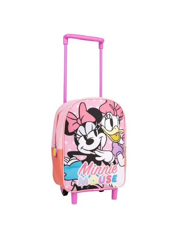 Mochila Escolar con Ruedas Minnie Mouse 22 x 10 x 29 cm Rosa